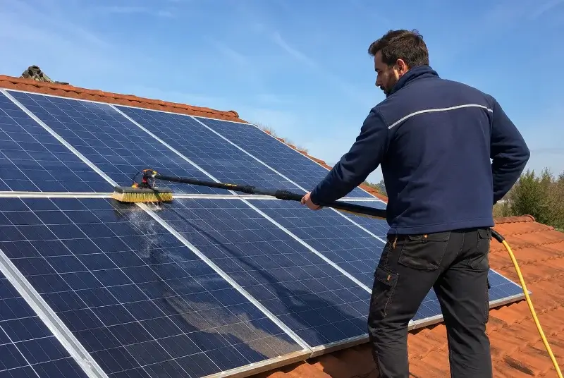 Nettoyage et entretien de panneaux solaires à Gruffy